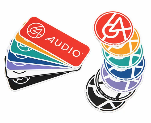 64-audio-64-brand-colors-sticker-pack-autocollants-vinyle-logos image 1