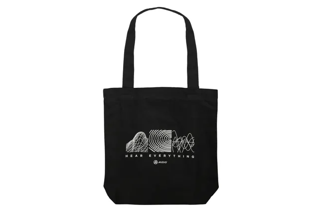 64-audio-hear-everything-tote-sac-tote-bag-coton-noir-42x42-cm image 1