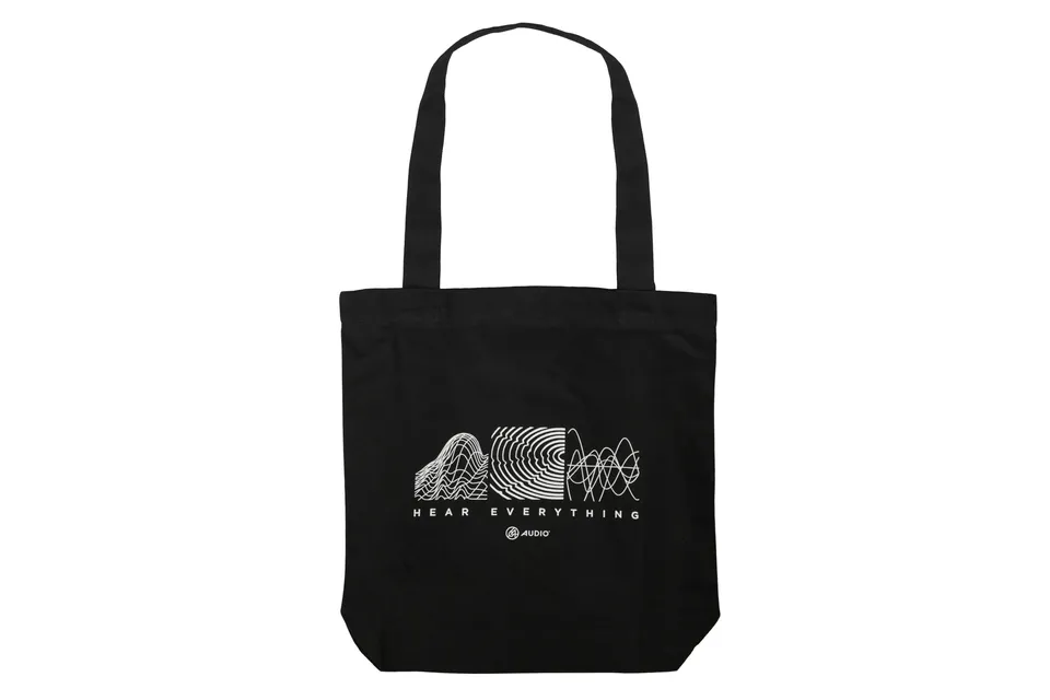 64-audio-hear-everything-tote-sac-tote-bag-coton-noir-42x42-cm image 1