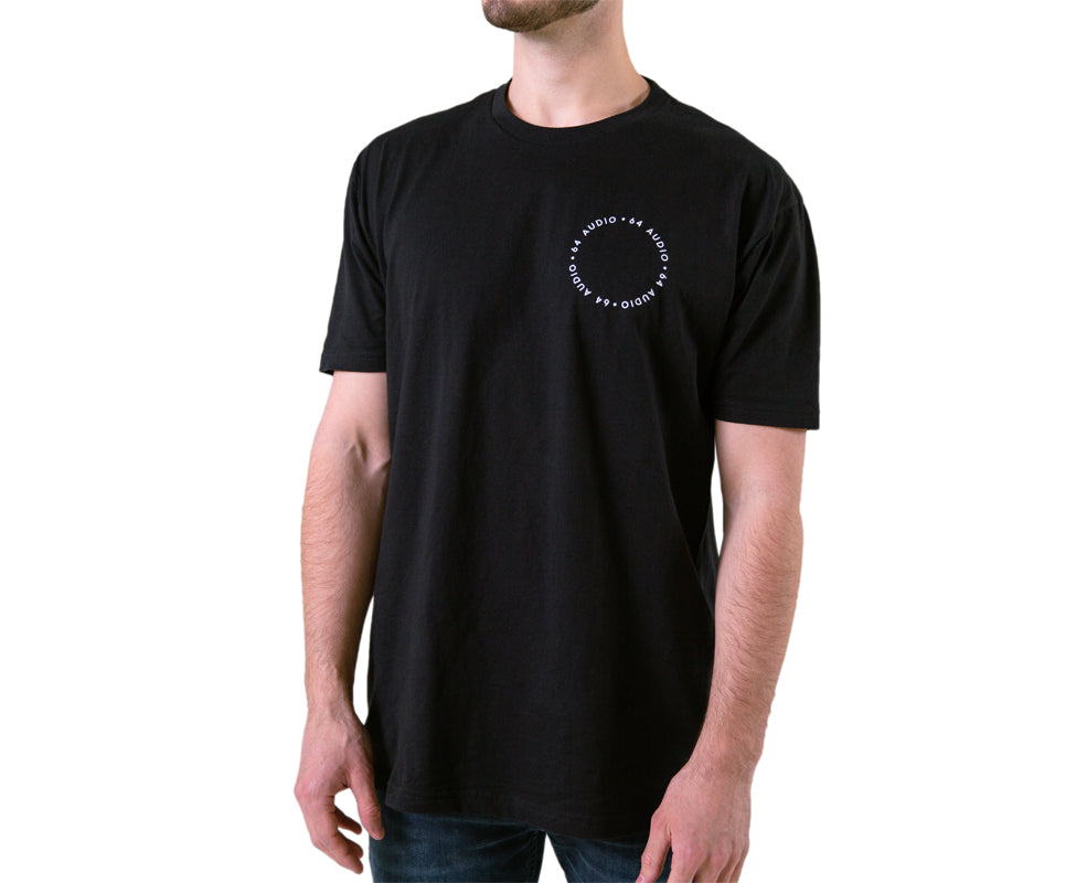 64-audio-t-shirt-circle-logo-noir-coton-bio image 3