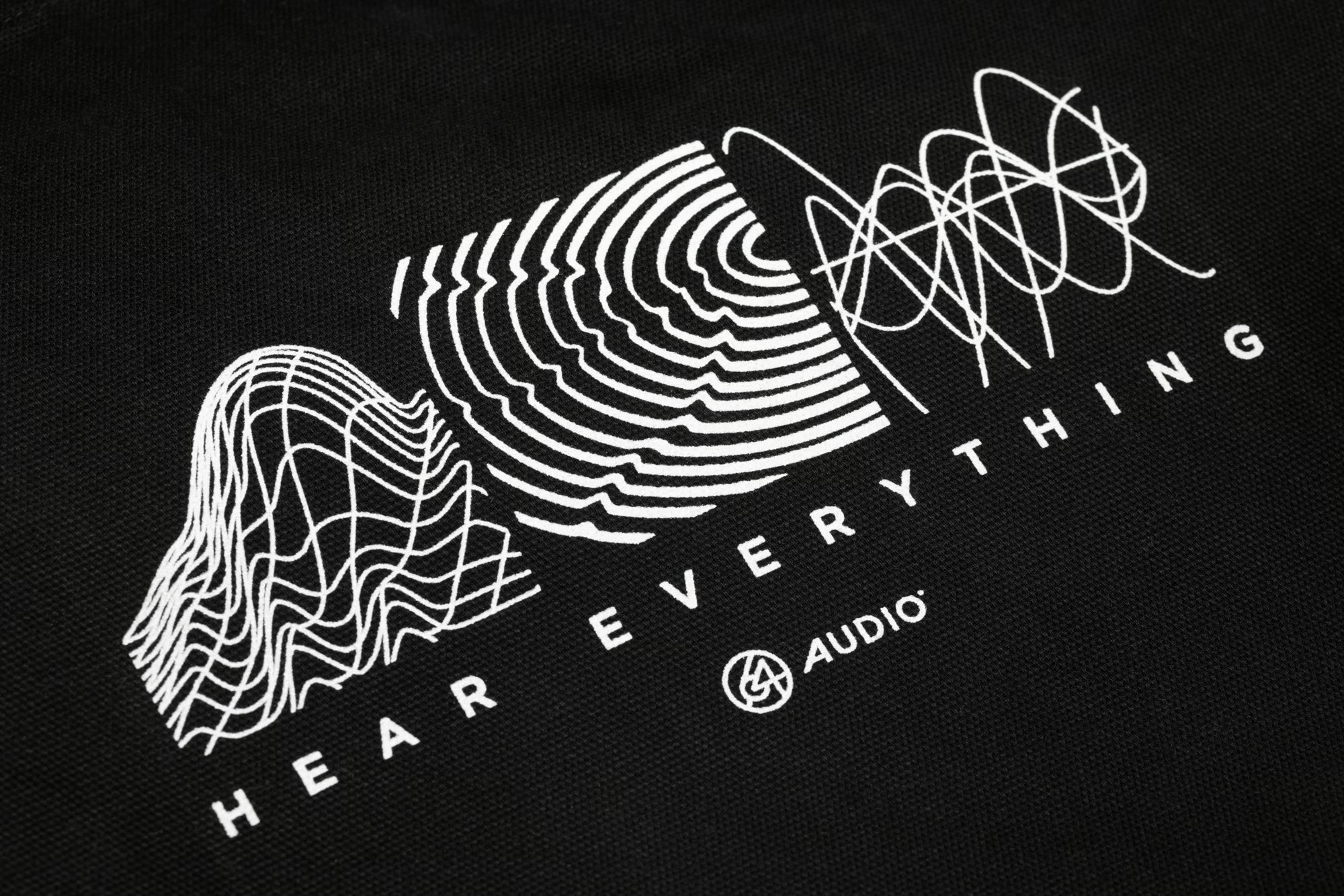 64-audio-hear-everything-tote-sac-tote-bag-coton-noir-42x42-cm image 2