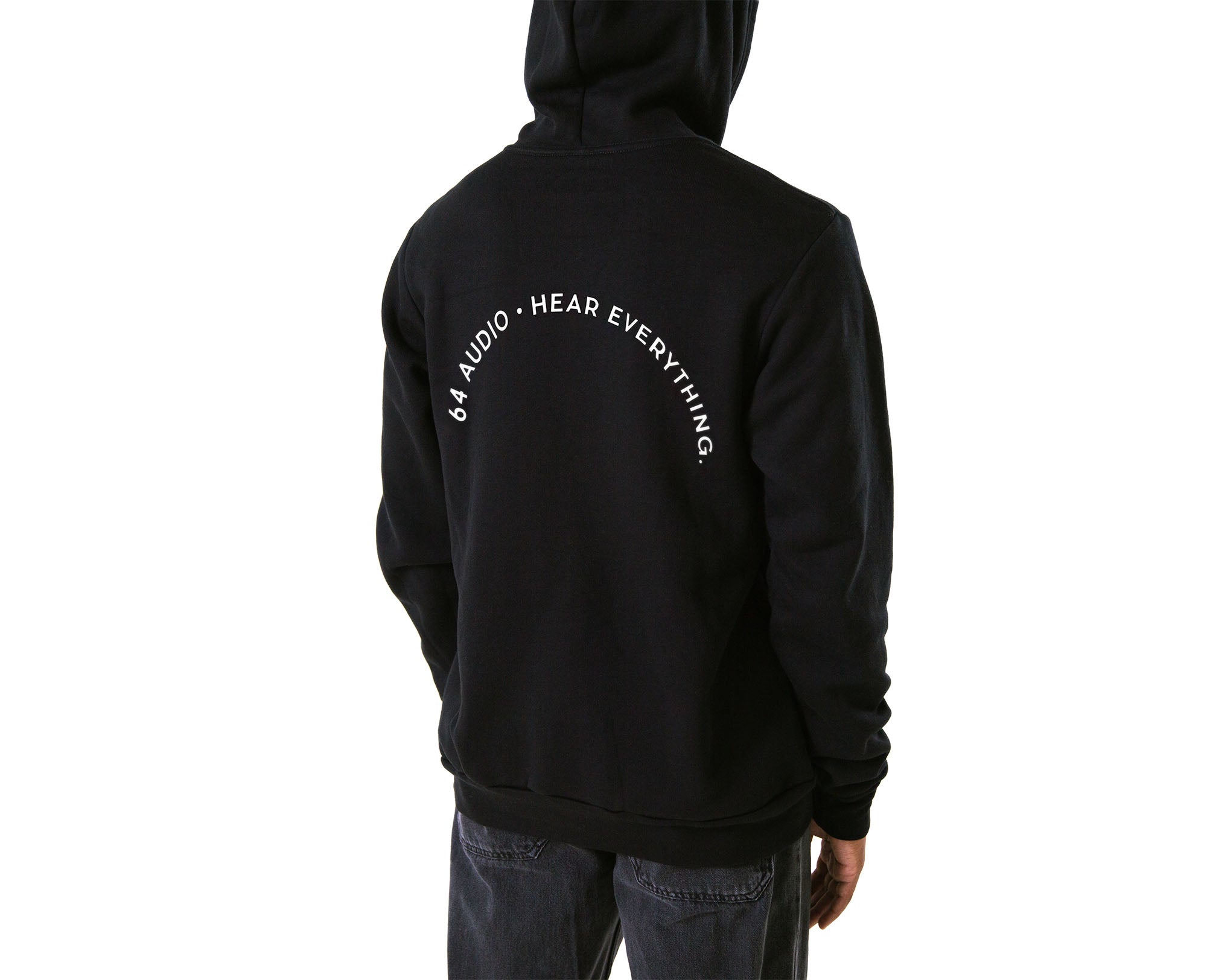 64-audio-signature-monogram-hoodie-sweat-coton-noir image 2